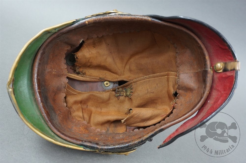 Original Imperial German WWI Officer's Pickelhaube Helmet With175th Infantry Regiment Helmet Cover — image 30