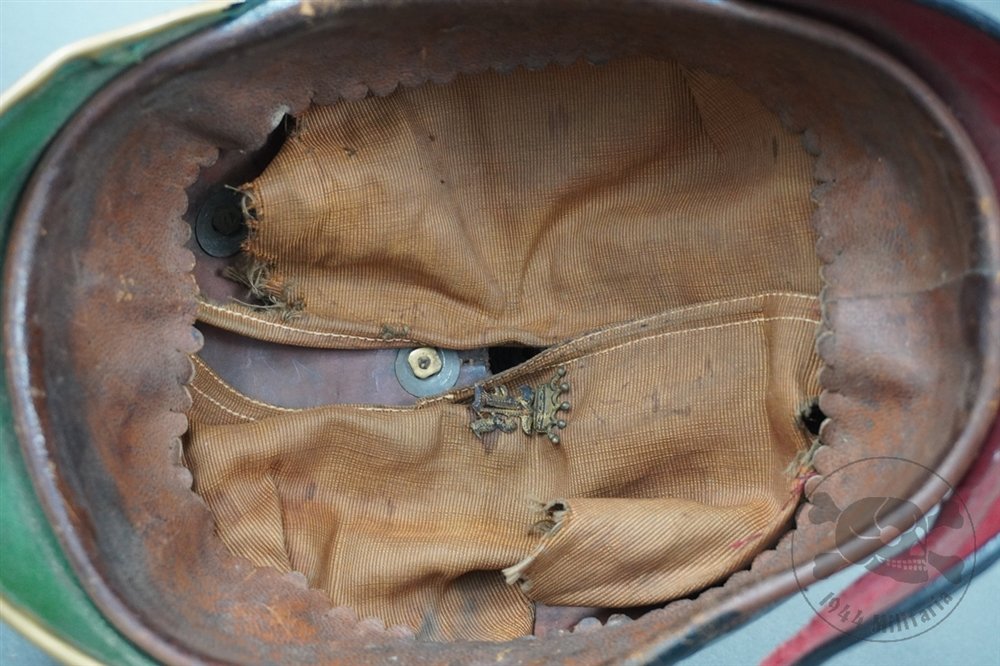 Original Imperial German WWI Officer's Pickelhaube Helmet With175th Infantry Regiment Helmet Cover — image 31