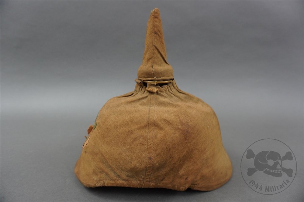 Original Imperial German WWI Officer's Pickelhaube Helmet With175th Infantry Regiment Helmet Cover — image 5