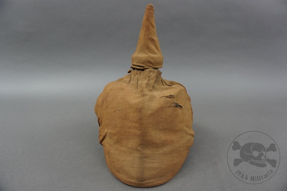 Original Imperial German WWI Officer's Pickelhaube Helmet With175th Infantry Regiment Helmet Cover — image 6