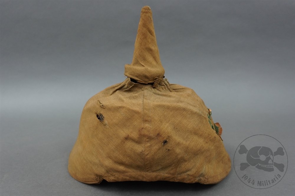 Original Imperial German WWI Officer's Pickelhaube Helmet With175th Infantry Regiment Helmet Cover — image 8
