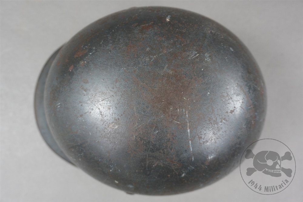 Original German WWII M35 Luftwaffe Double Decal Helmet ET66 — image 11