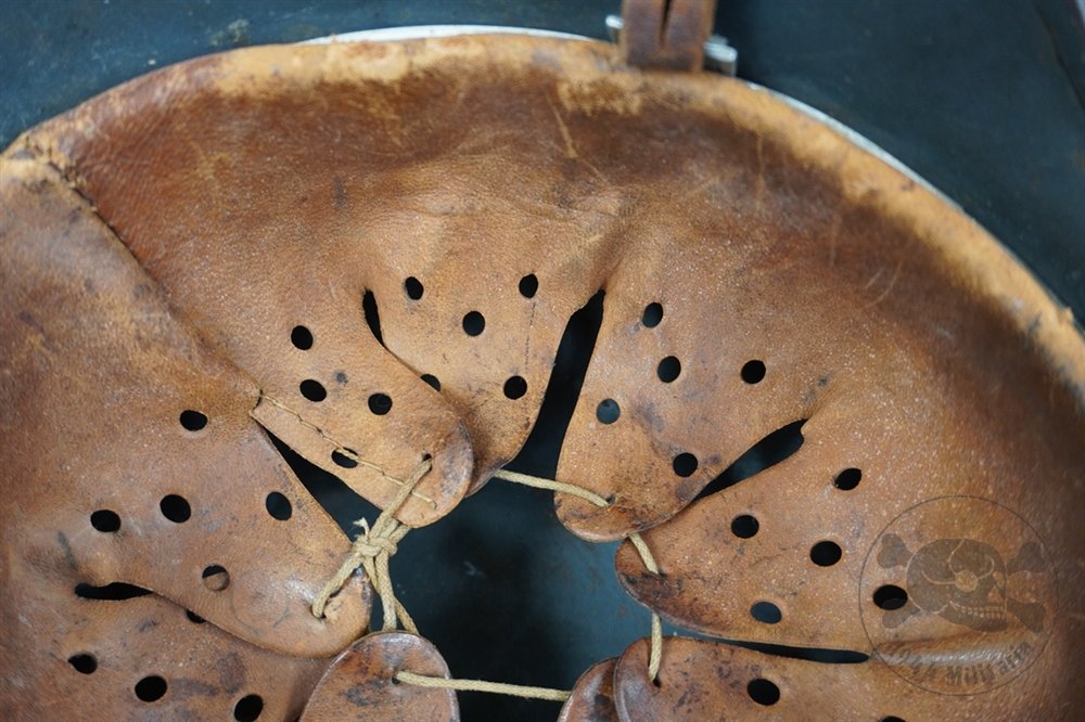 Original German WWII M35 Luftwaffe Double Decal Helmet ET66 — image 15