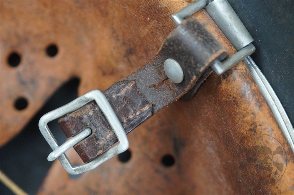 Original German WWII M35 Luftwaffe Double Decal Helmet ET66 — image 20