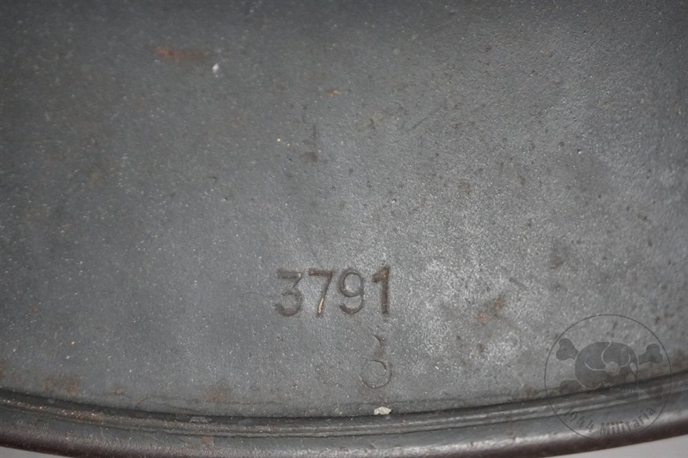 Original German WWII M35 Luftwaffe Double Decal Helmet ET66 — image 22