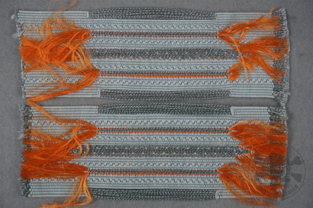 Original German WWII Feldgenarmerie Unmounted BeVo Collar Tabs (Litzen) — image 2