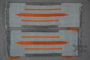 Original German WWII Feldgenarmerie Unmounted BeVo Collar Tabs (Litzen)