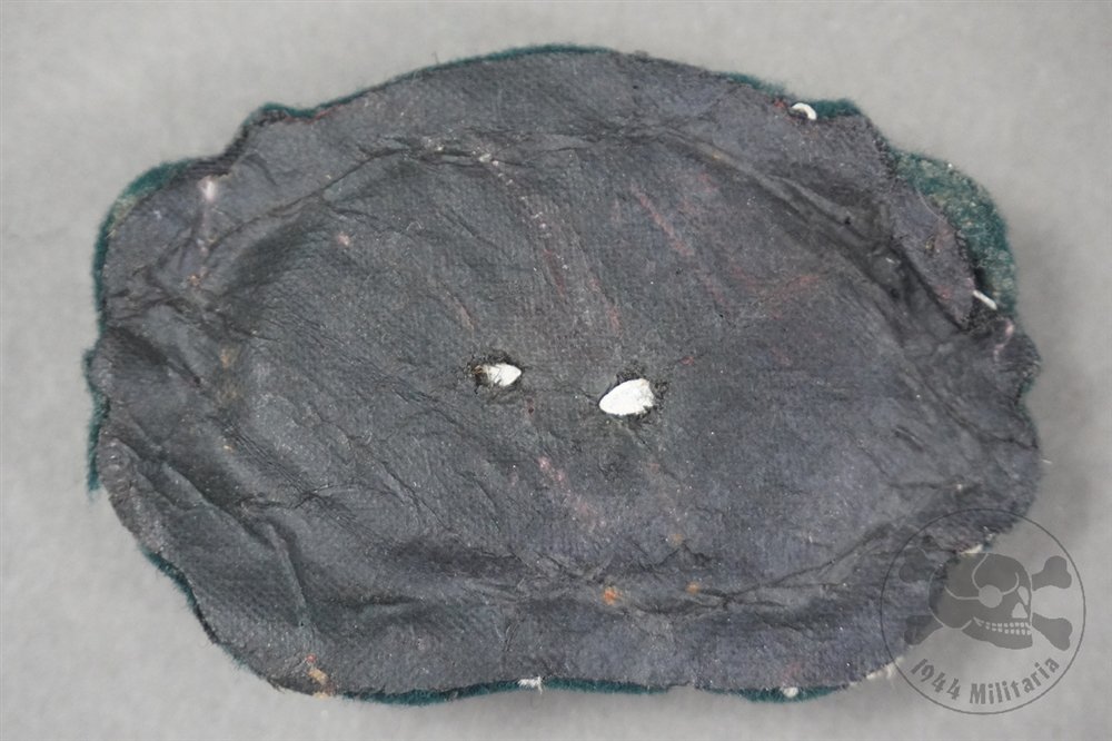 Original German WWII Heer Officer's Bullion Visor Cap Wreath & Cockade — image 2