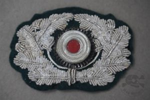 Original German WWII Heer Officer's Bullion Visor Cap Wreath & …