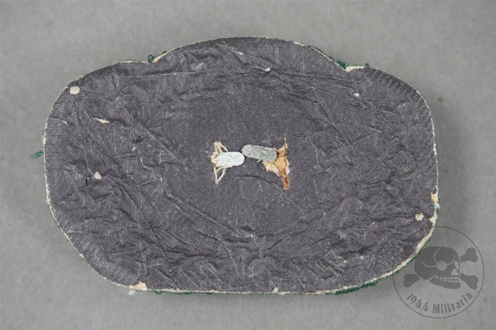 Original German WWII Heer Officer's Bullion Visor Cap Wreath & Cockade — image 2