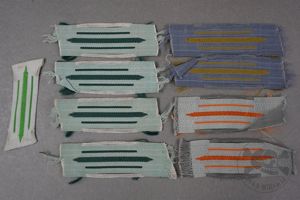 Original German WWII Lot of Unmounted Non-Matching Bevo Collar Tabs …