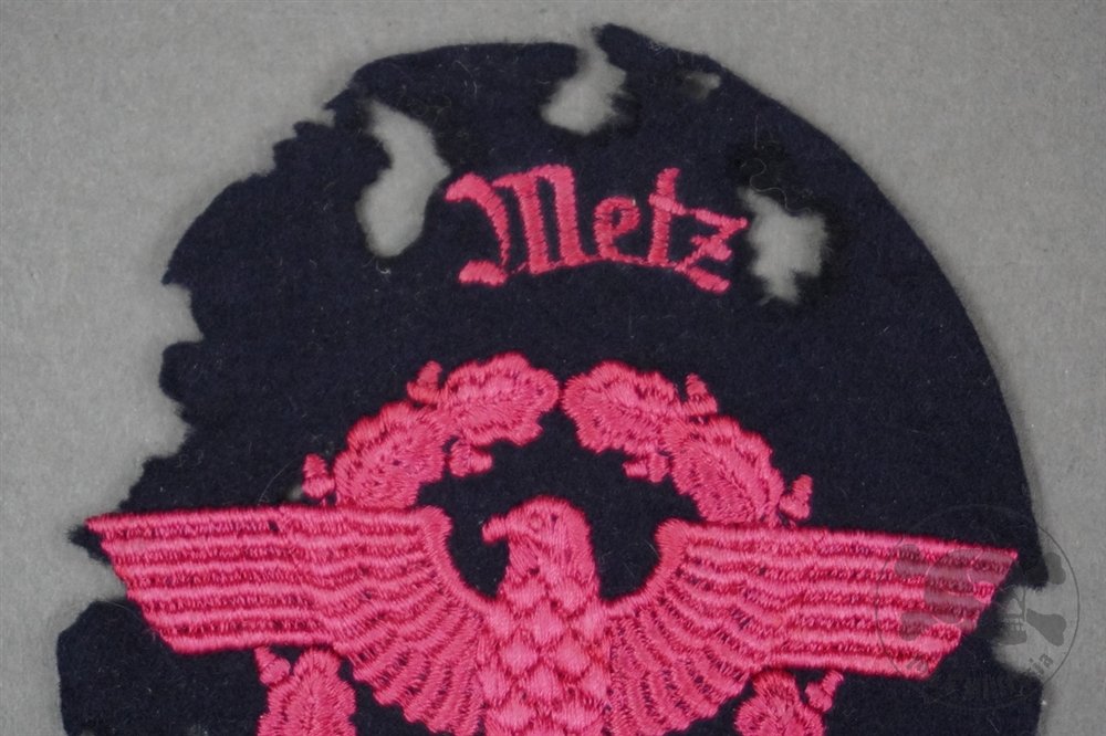 Original German WWII Fire Police (Feuerschutzpolizei) Sleeve Eagle City Of Metz — image 2