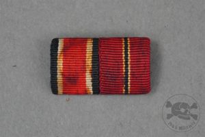 Original German WWII 2 Place Ribbon Bar, EK2 & Ostfront