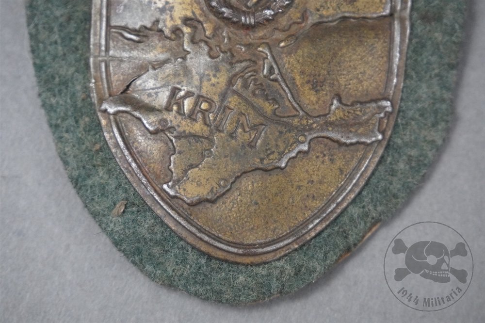 Original German WWII Heer (Army) Issued Krim Shield — image 4