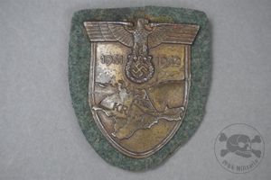 Original German WWII Heer (Army) Issued Krim Shield