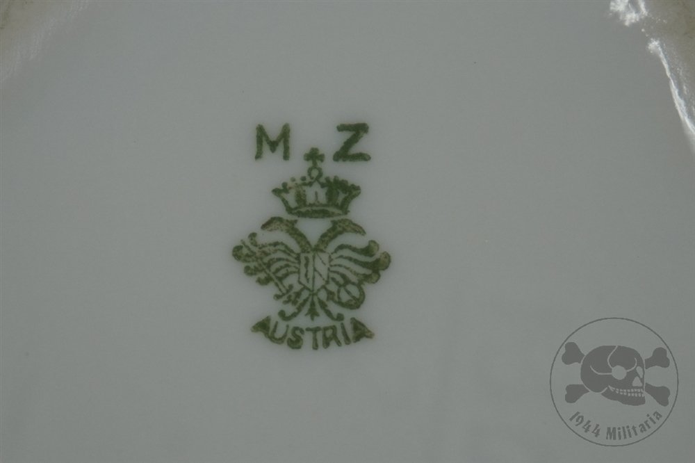 Original Third Reich Era Porcelain Sugar/Trinket Dish With Various Third Reich Coins — image 6