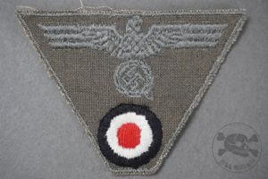 Original German WWII Heer Late War Cap Trapezoid Insignia