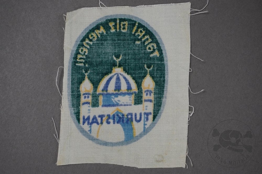 Original German WWII Turkistan Volunteer's Sleeve Shield (Turkistan Landesschild) — image 2