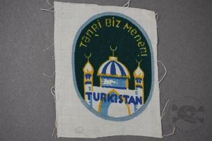 Original German WWII Turkistan Volunteer's Sleeve Shield (Turkistan Landesschild)