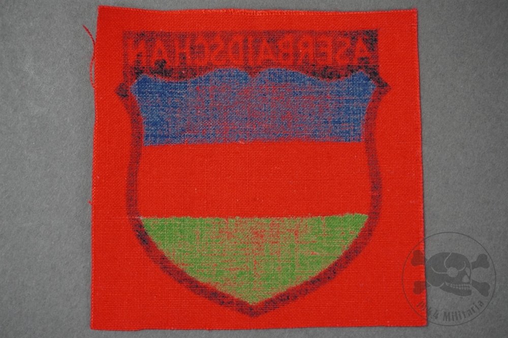 Original German WWII Azerbaijan (Aserbaidschan) Sleeve Shield Foreign Volunteer — image 2