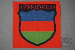 Original German WWII Azerbaijan (Aserbaidschan) Sleeve Shield Foreign Volunteer