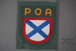 Original German WWII Russian POA Volunteer Sleeve Shield 1st Pattern