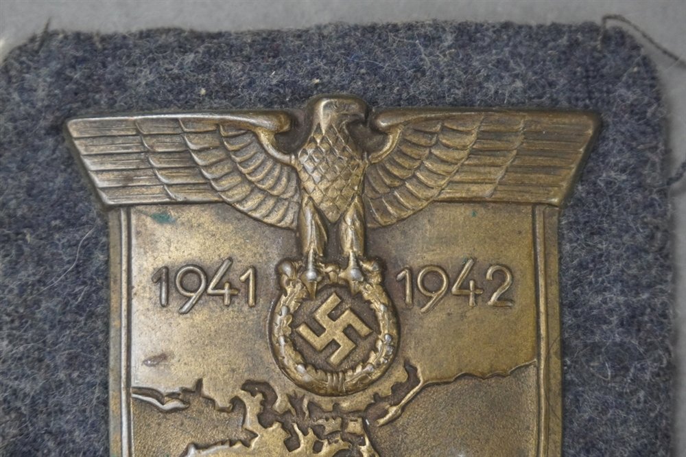 Original German WWII Uniform Removed Luftwaffe Issued Krim Shield — image 2