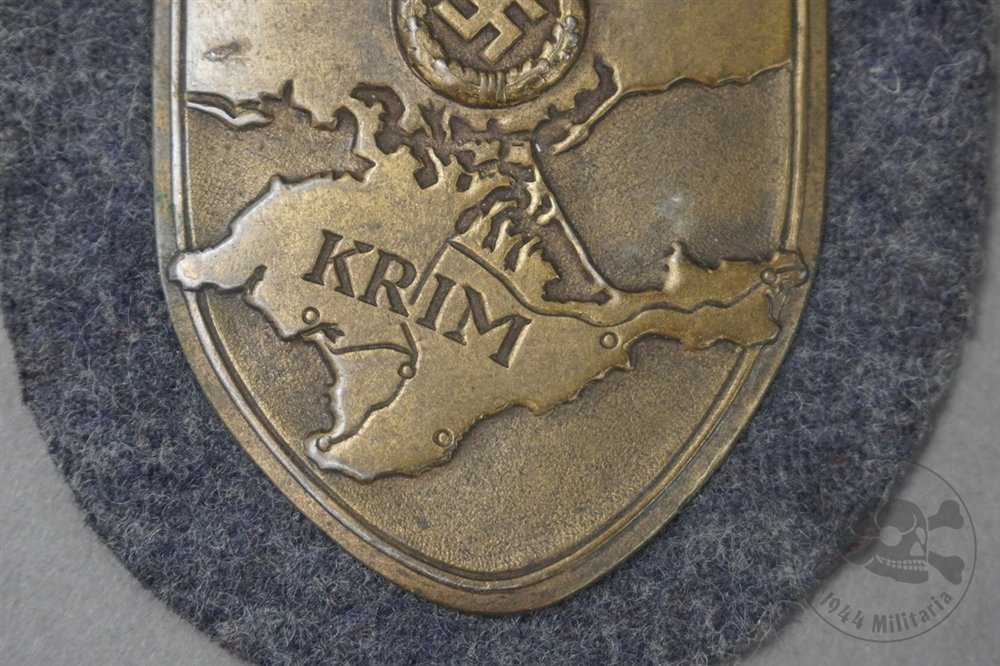 Original German WWII Uniform Removed Luftwaffe Issued Krim Shield — image 4