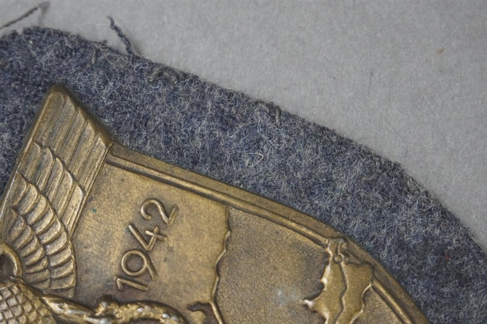 Original German WWII Uniform Removed Luftwaffe Issued Krim Shield — image 5