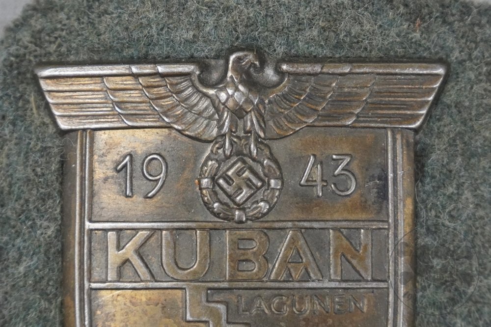 Original German WWII Kuban Shield Uniform Removed — image 2