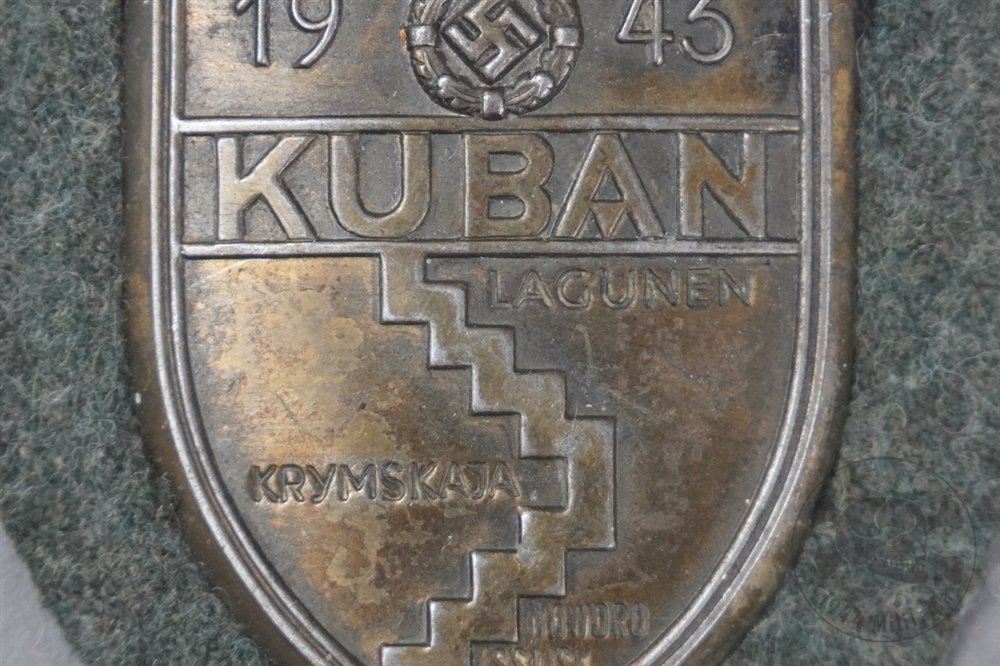 Original German WWII Kuban Shield Uniform Removed — image 3