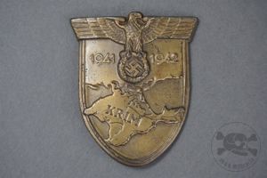 Original German WWII Krim Shield Without Backing By Karl Wurster