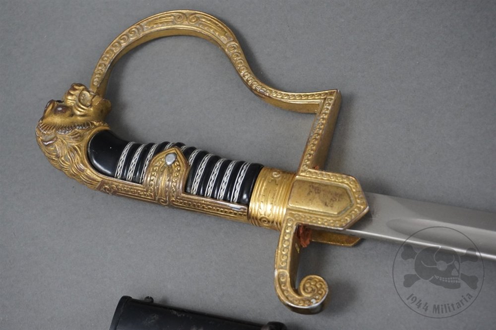 Original German WWII Heer (Army) Officer's Lion Head Sword By Eickhorn — image 13