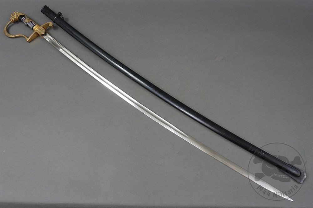 Original German WWII Heer (Army) Officer's Lion Head Sword By Eickhorn — image 2