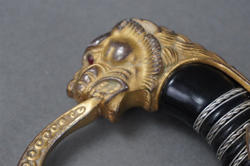 Original German WWII Heer (Army) Officer's Lion Head Sword By Eickhorn — image 6