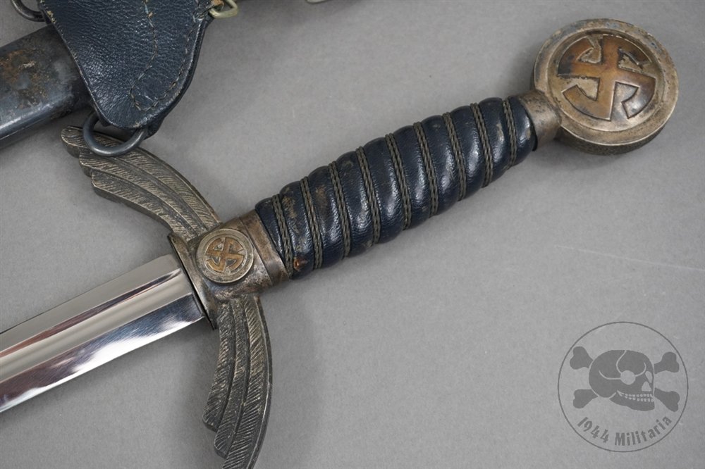 Original German WWII Luftwaffe (Air Force) Officer's Sword By Weyersberg Co. With Hanger — image 20