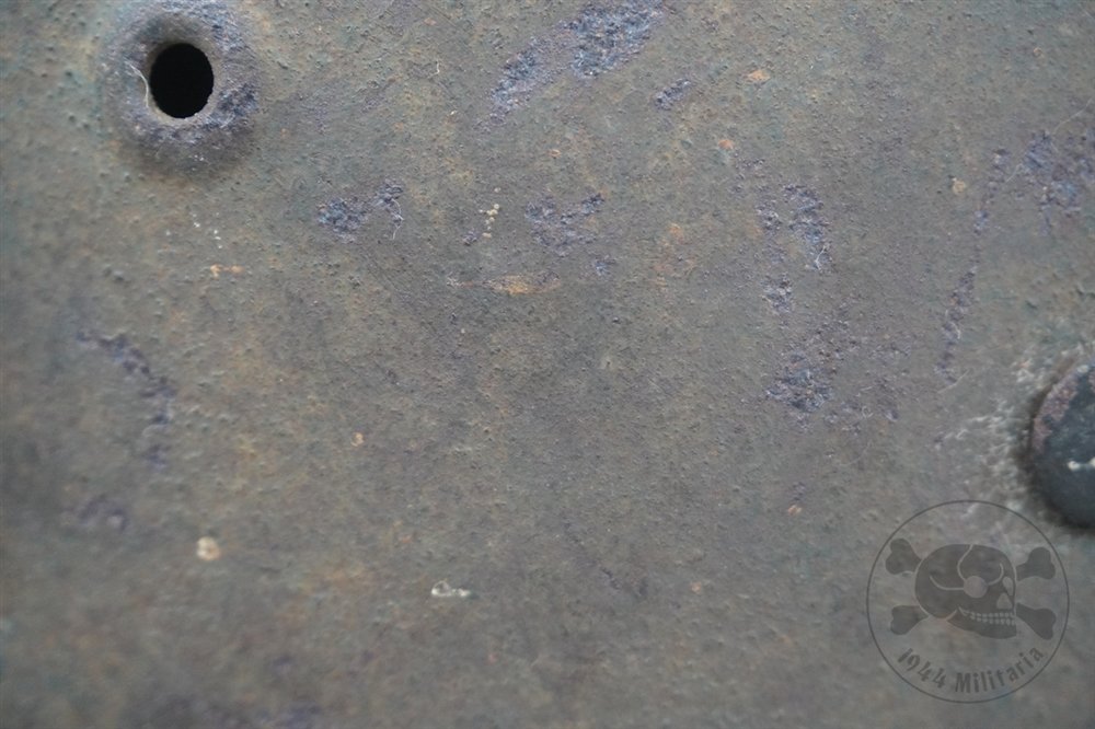 Original German WWII M42 Heer/Waffen SS No Decal Helmet Size 62 — image 7