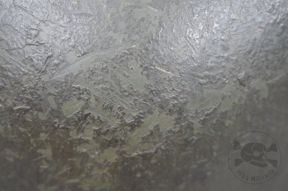 Original German WWII M35 Heer Ex-Double Decal Wood Chipped Camouflaged Helmet NS62 — image 15