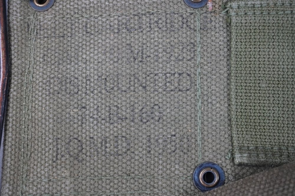 Original US Korean War M1923 M1 Garand Cartridge Belt Marked JQMD And Dated 1950 Or 53 — image 6