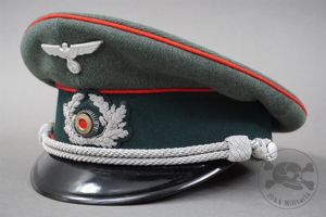 Original German WWII Heer Officer's Artillery Visor Cap Dated 1938 …