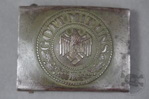 Original German WWII Heer Steel Belt Buckle By Gustav Brehmer …
