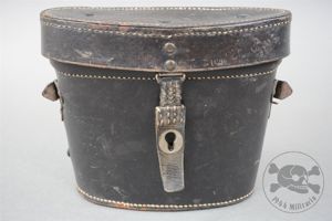 Original German WWII 6x30 Black Leather Binocular Case Dated 1935