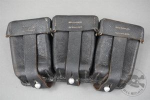 Original German WWII Kriegsmarine Marked k98 Leather Ammo Pouch Marked …