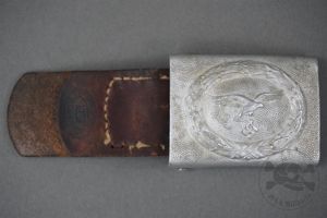 Original German WWII Luftwaffe Aluminum Belt Buckle With Leather Tab …