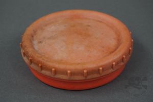 Original German WWII Orange Bakelite Butterdish (Butterdose)