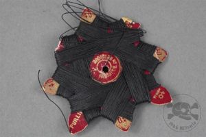 Original German WWII Black Sewing Thread Spool Card (40 Meters)