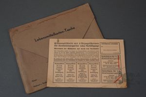 Original German WWII Ration Coupons (Lebensmittelkarten-Tasche)