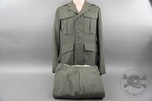 Original US WWII USMC Wool Jacket (5M) & Trousers (2L)