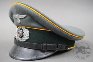 Reproduction German WWII Enlisted Man's/NCO Cavalry/Aufklärung Visor Cap Size 58/59