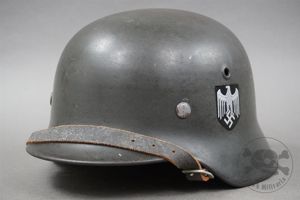 Original German WWII Refurbished Heer M40 Helmet Size 64